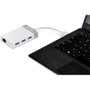 TRENDnet TU3-ETGH3 Hub USB 3.0 con Adaptador Ethernet Gigabit Blanco y Gris